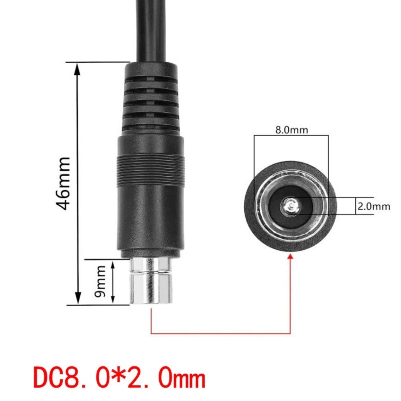 20.3ft Solar Generator Charging Cable Universal DC8020 Connector 8.0×2.0mm
