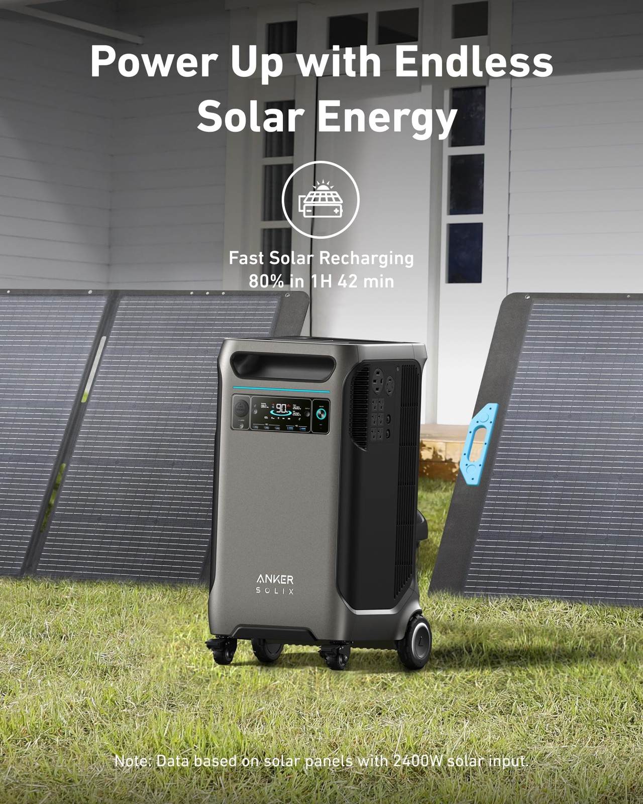 Anker SOLIX F3800 Portable Power Station, 3840Wh, LiFePO4 Batteries, UltraHig…