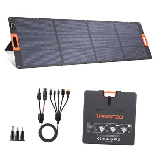N-Type 16BB 200W Portable Solar Panel for Power Station ETFE 200 Orange