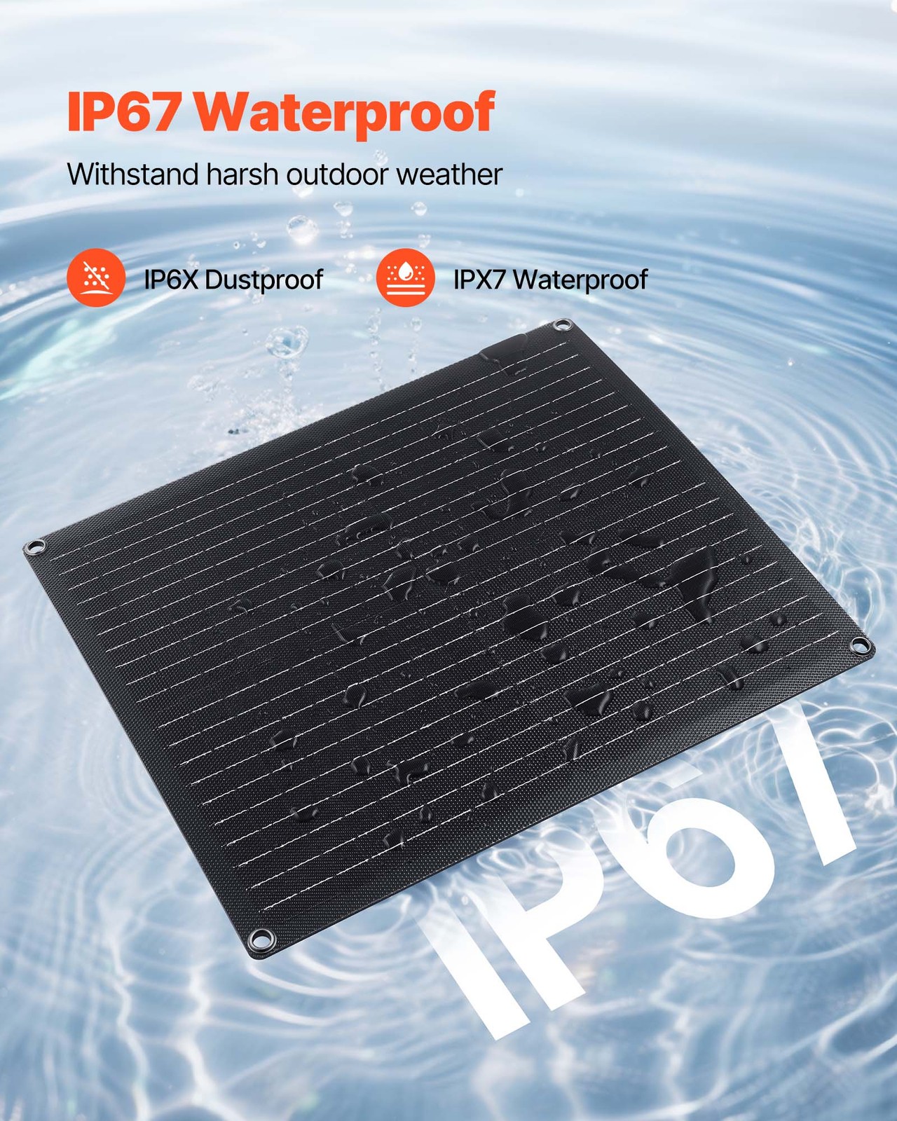 VEVOR Solar Battery Charger Maintainer 30W 12V Solar Panel Trickle Charging Kit