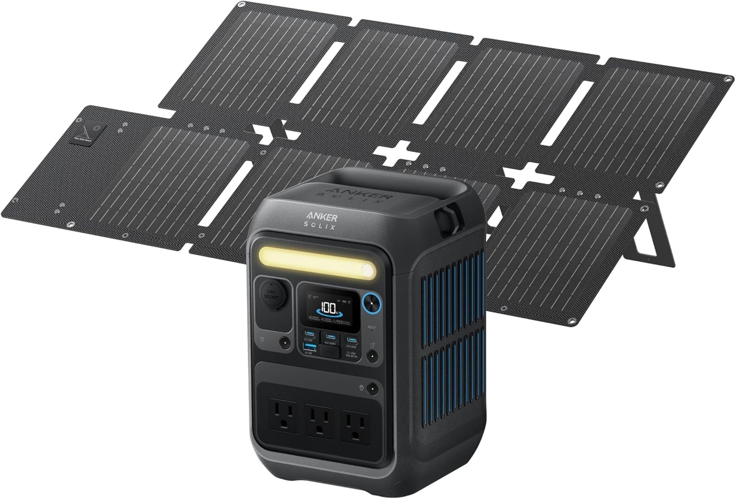 Power Station SOLIX C300, 288Wh LiFePO4 Battery, 300W (600W Surge) Solar , 140W