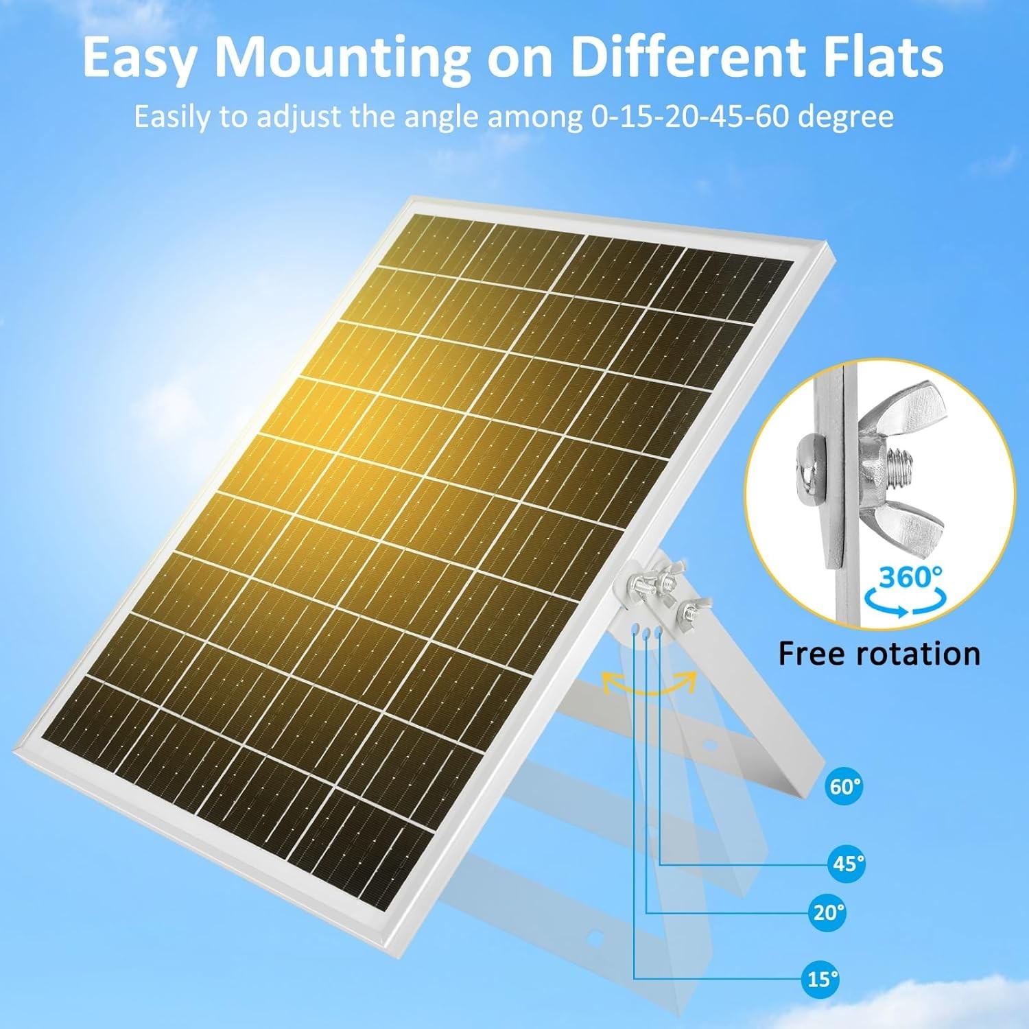 Solar Panel Kit 25W 12V Solar Battery Trickle Charger Maintainer, Built-in Wa…