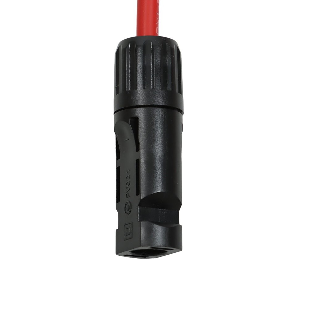 1 Pair 5ft 10AWG Black + Red Solar Panel Extension Cable Wire Connector
