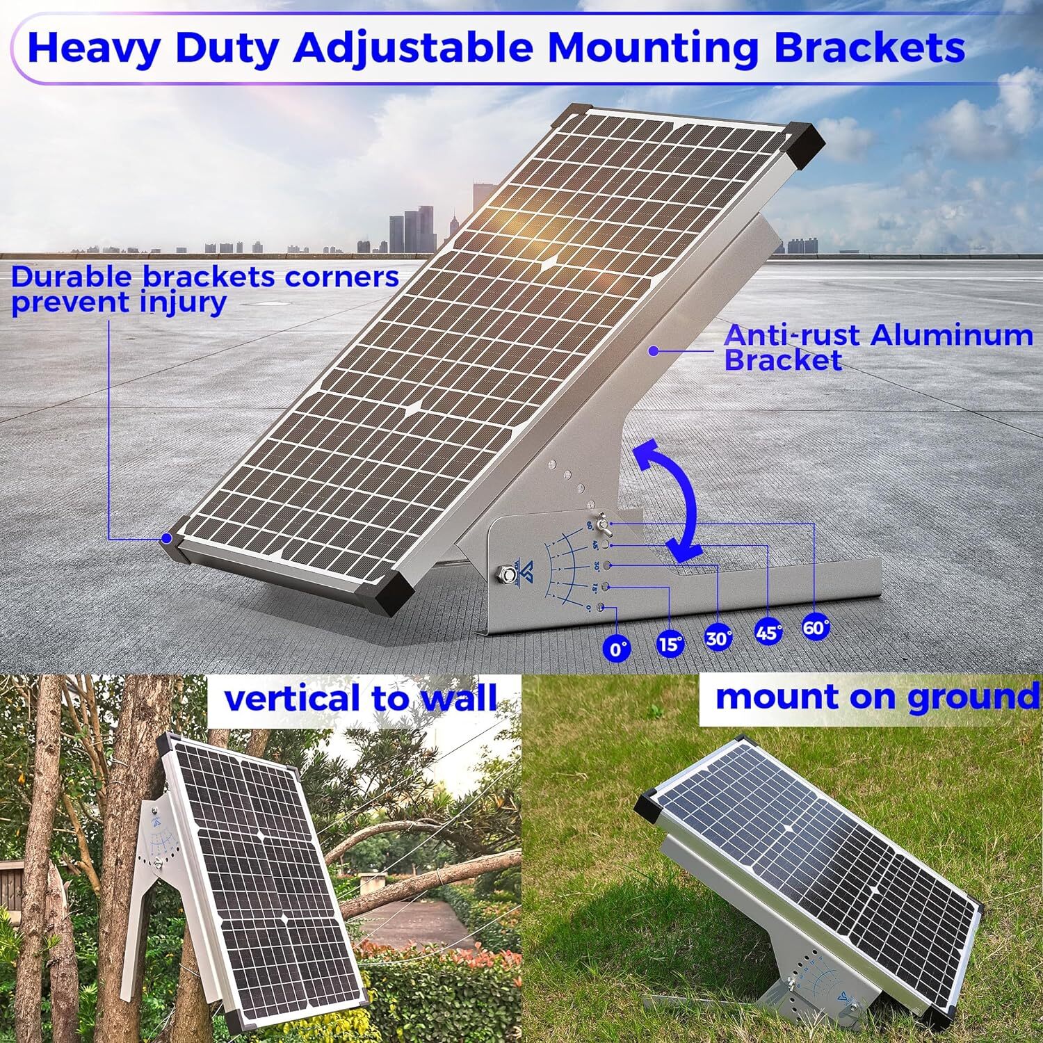 VOLTSET 30W/50W Solar Panel Kit, 12V Solar Battery Charger Maintainer for RV