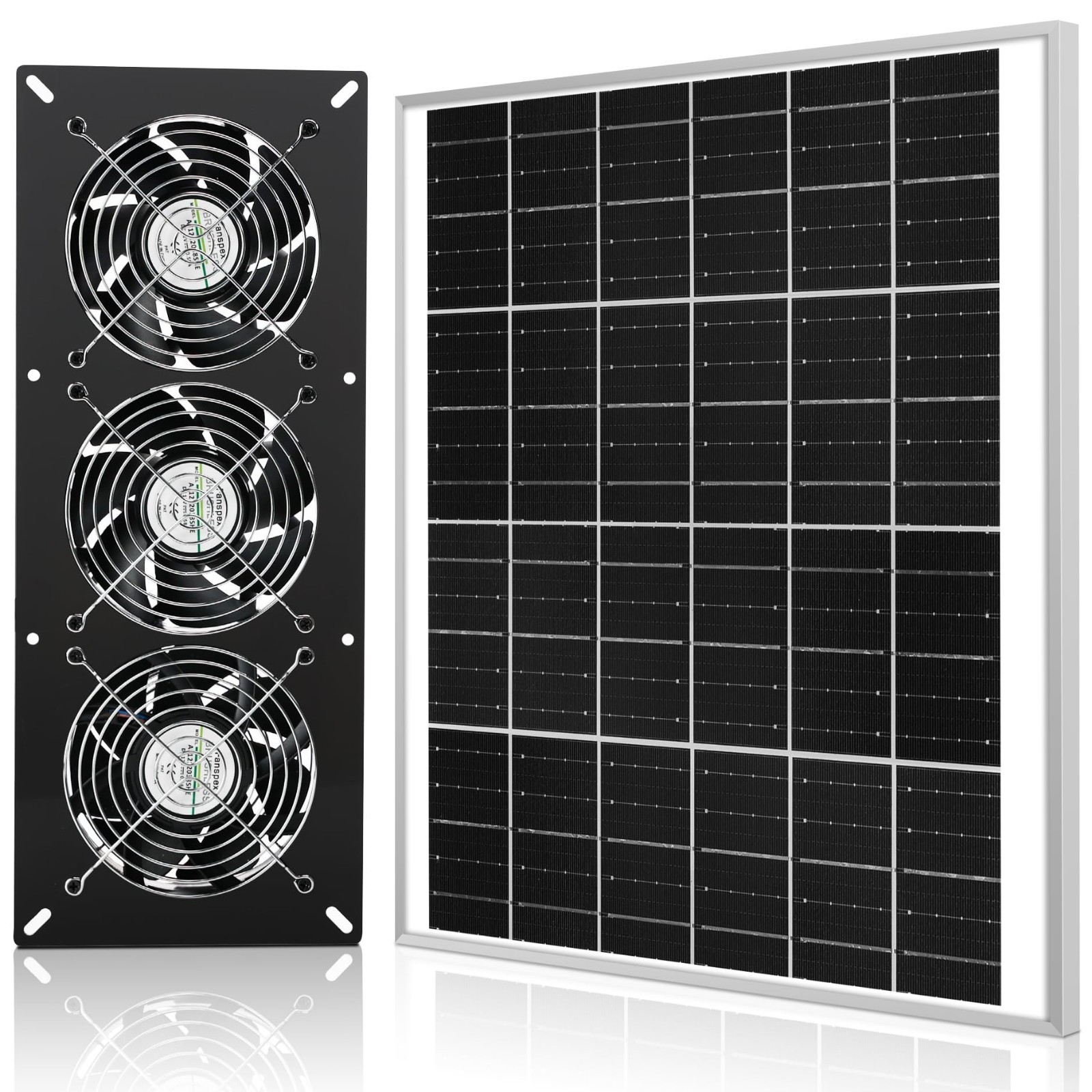 Solar Powered 3 Fan Kit – Waterproof Outdoor Fans for Chicken Coop, Greenhouse &