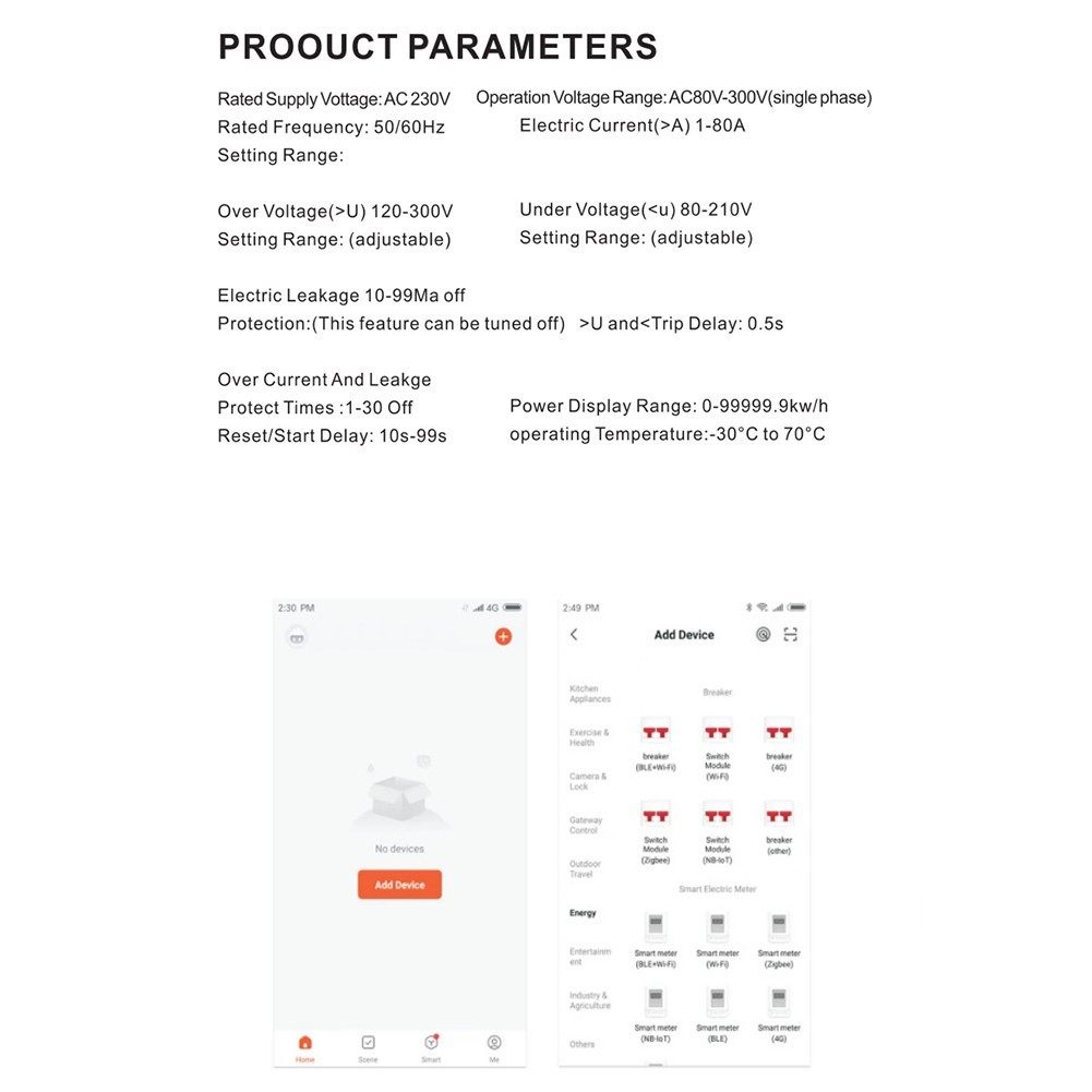 PV Smart Circuit Breaker 80A with Overcurrent and Leakage Protection Features