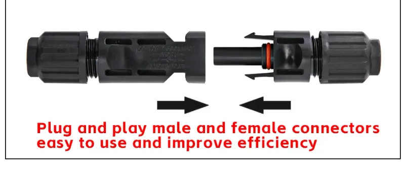 50 Pairs PV Connector 1000V DC 30A Male Female for 2.5/4/6mm² For Solar Cable