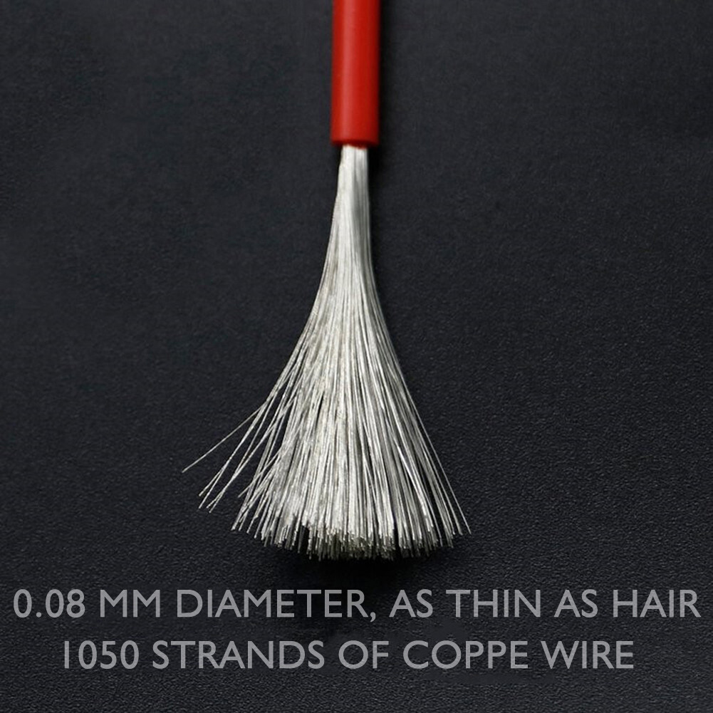 Black+Red 10 AWG Solar Panel Extension Cable Silicone Flexible Wire Connectors