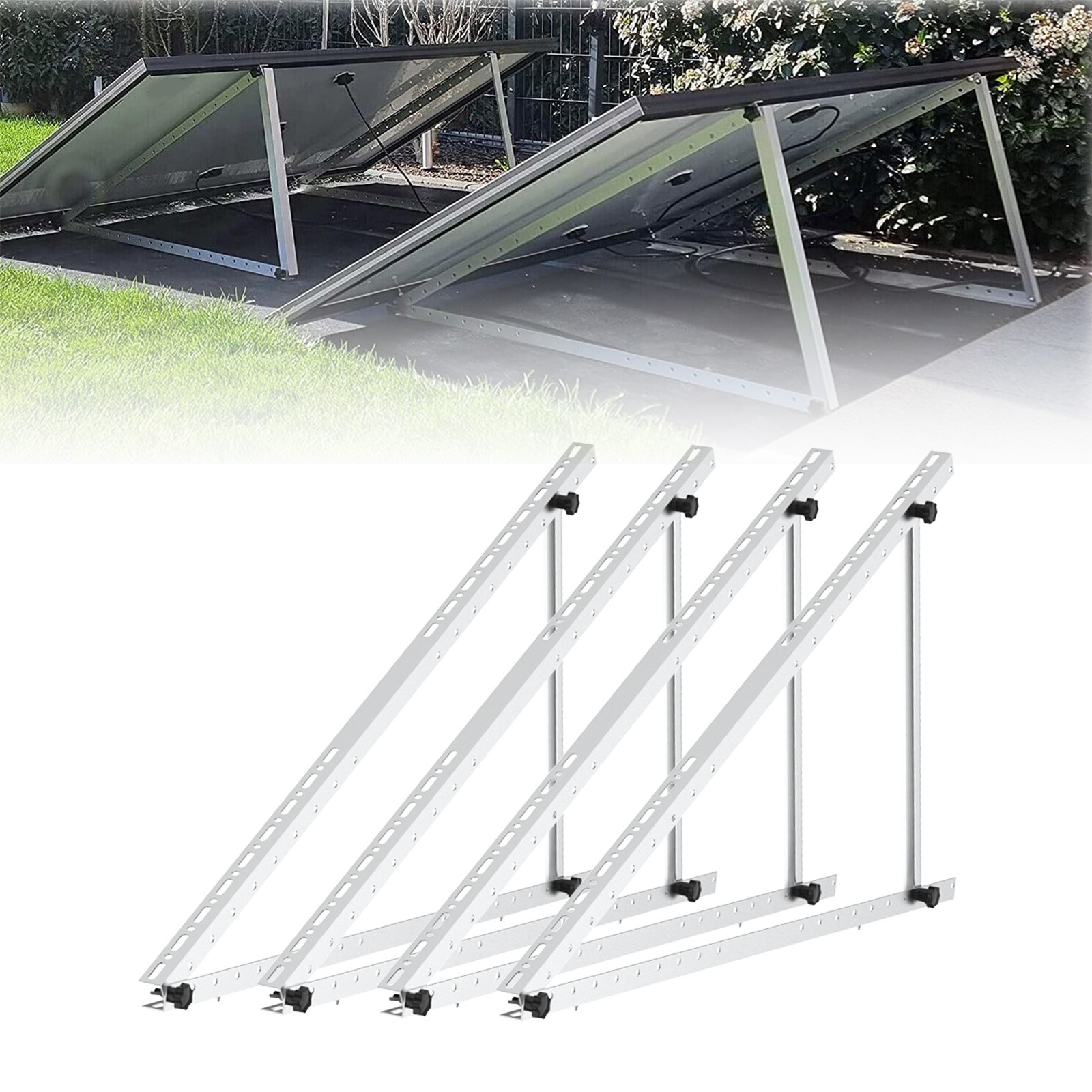PFCTART 45 inch Adjustable Solar Panel Tilt Mounting Rack Bracket (2 Set) RV US