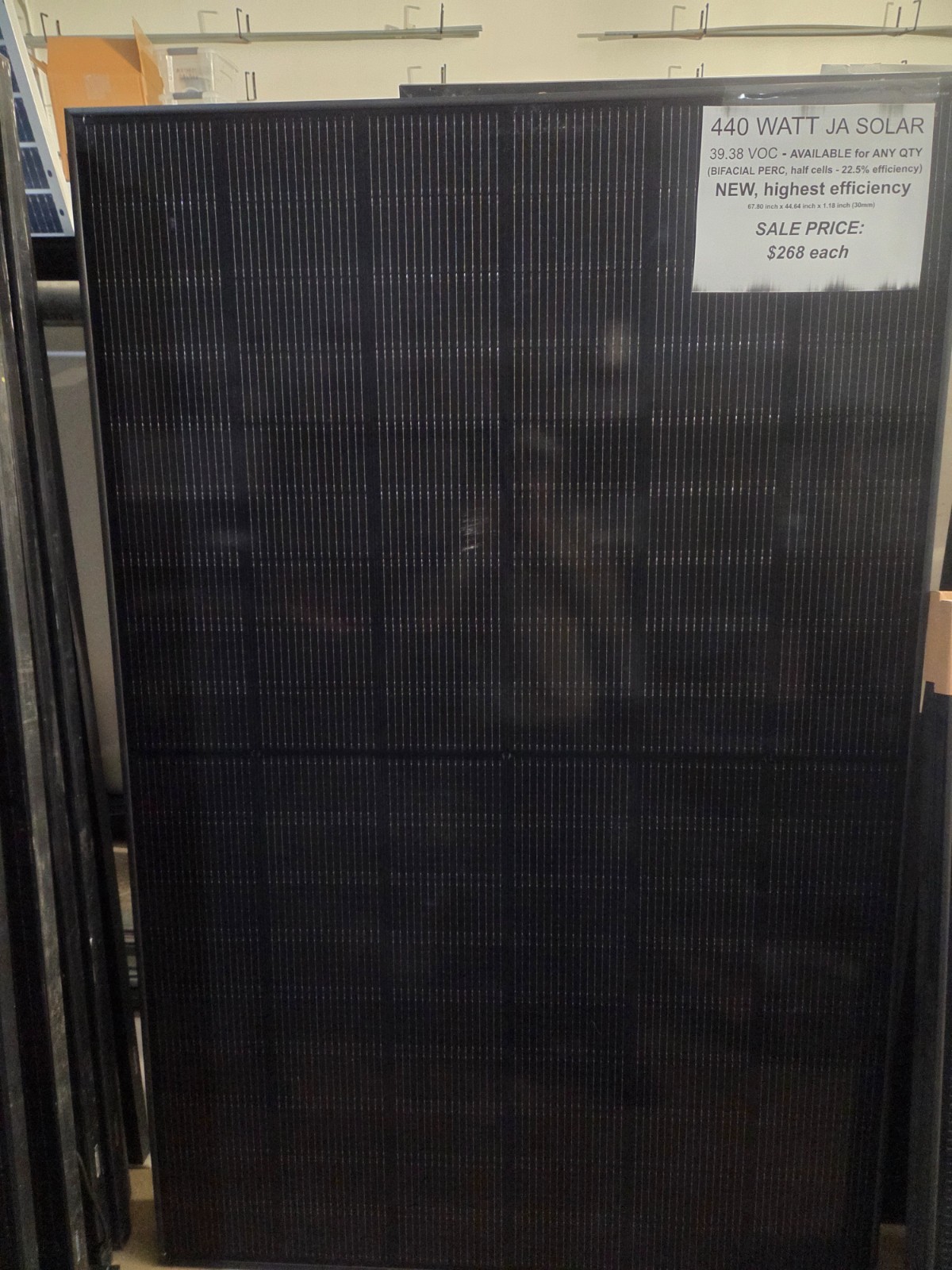 440W JA Solar ALL BLACK BIFACIAL solar modules, NEW JAM54D41-440/MB