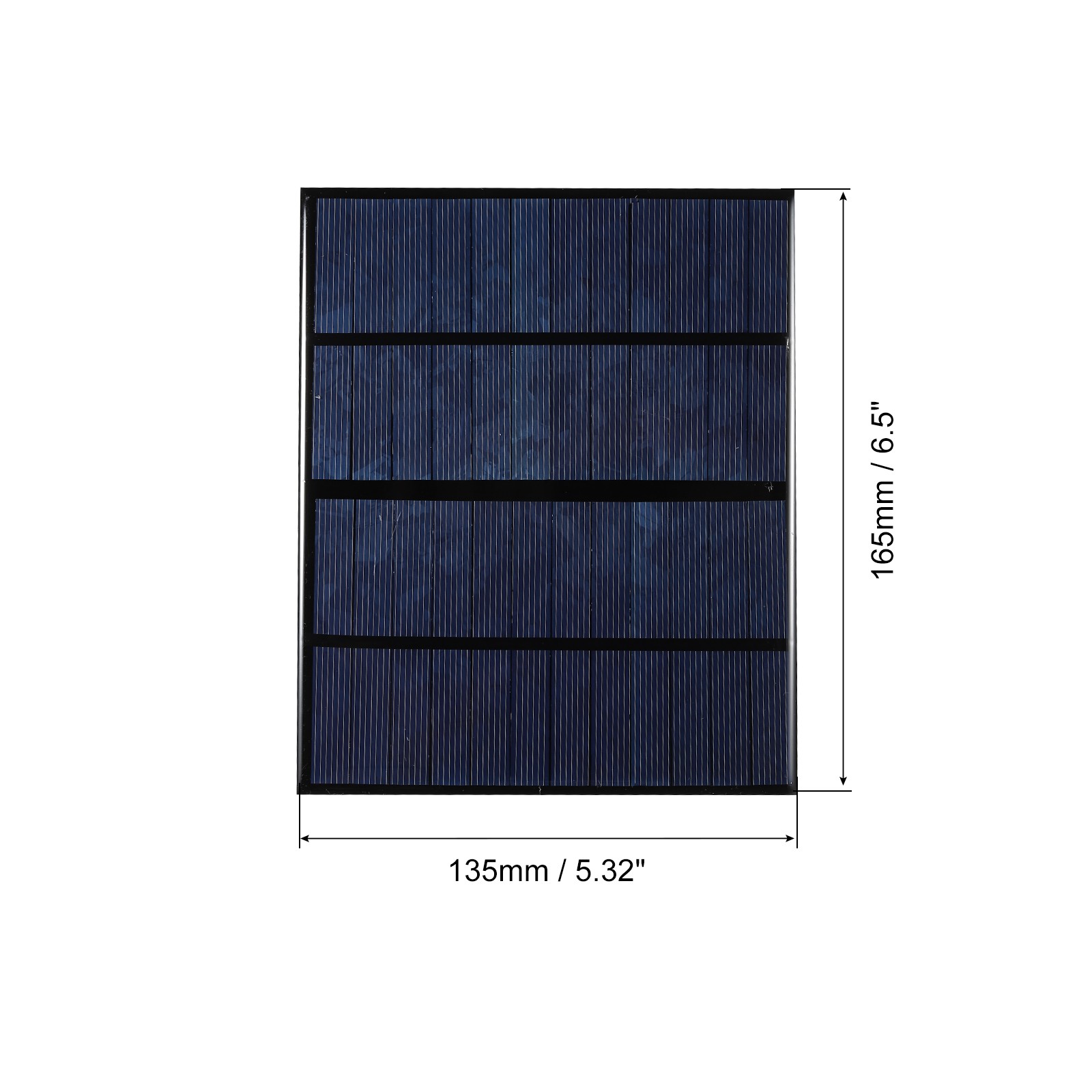 Mini Solar Panel Cell 6V 550mA 3.3W 165mm x 133mm for DIY Project Pack of 1