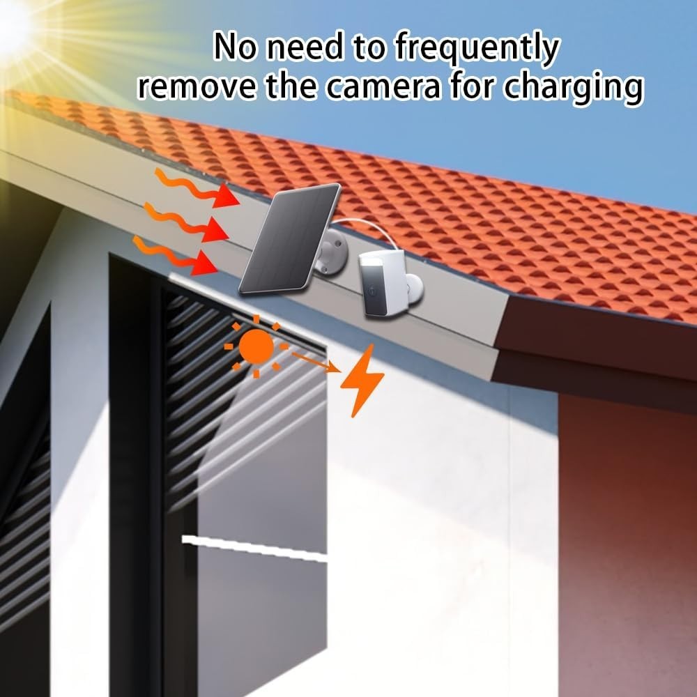 360° Adjustable Solar Charger for eufy Cameras – Easy Install, Waterproof Design