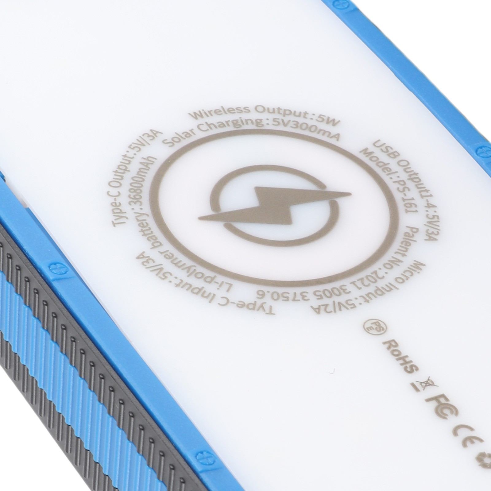 36800mAh Solar Power Bank With Wireless Charging For Outdoor Camping