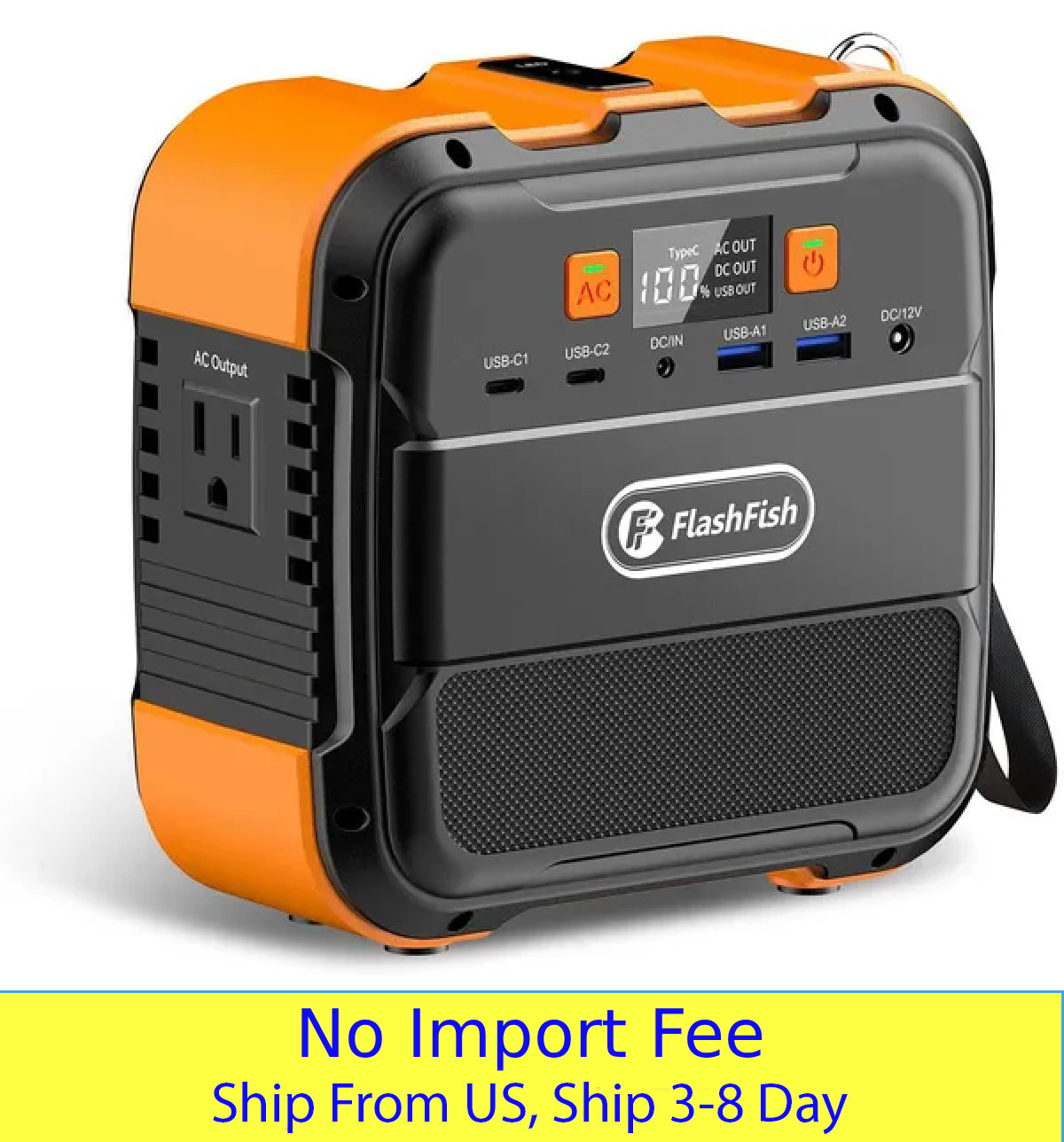 120W Portable Power Station 98Wh Solar Generator Backup Battery AC DC USB Type-C