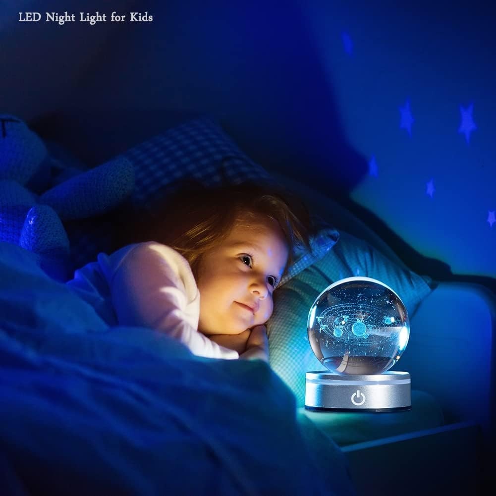 Educational 3D Solar System Crystal Ball – Ideal Gift for Astronomy Lovers