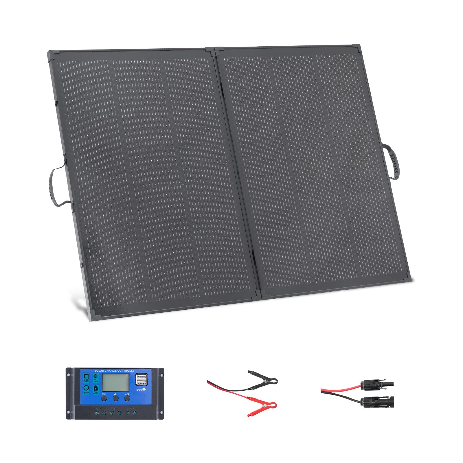 VEVOR 200W Foldable Solar Panel with 30A Controller Portable Mono Solar Panel