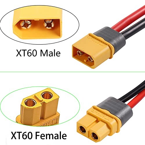 14AWG 10FT XT60 Extension Cable,XT60 Female to Male XT60-XT60 3M(9.84ft)