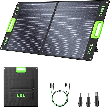 EBL 100W Portable Solar Panel for Power Station Waterproof