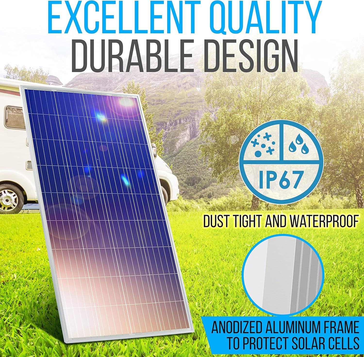 400 Watt 12V Portable Solar Starter Kit with 2 Pcs 200W Monocrystalline Set and