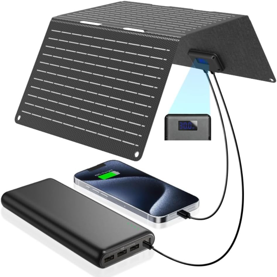 Ecosonique 30W Portable Solar Charger | Lightweight, Waterproof & Fast Charging