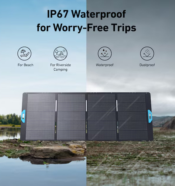 Anker PS400 Solar Panel 400W Monocrystalline Portable Power Charger Free Ship
