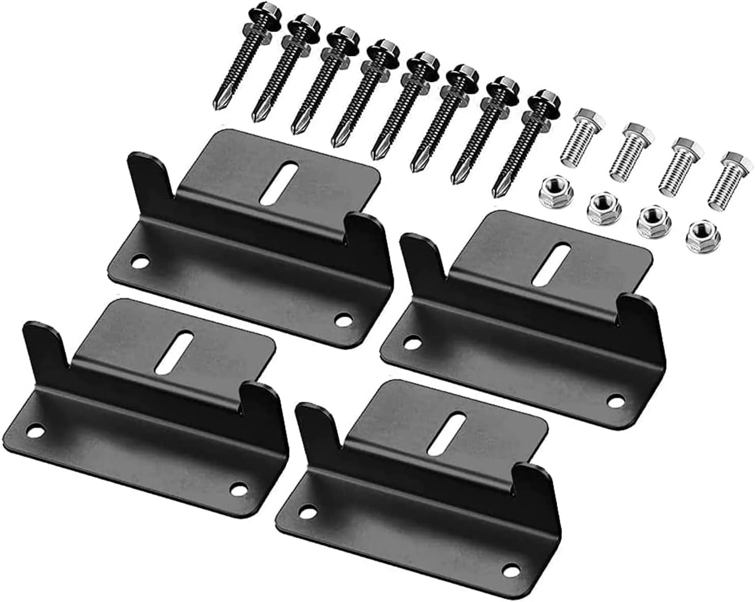 Black Solar Panel Z Bracket Mount – Lightweight Anodized Aluminum Mounting Br…