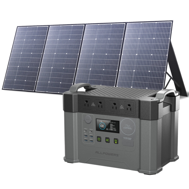 ALLPOWERS 2400W Generator Power Station 400W Solar Panel for Road Trip Camping