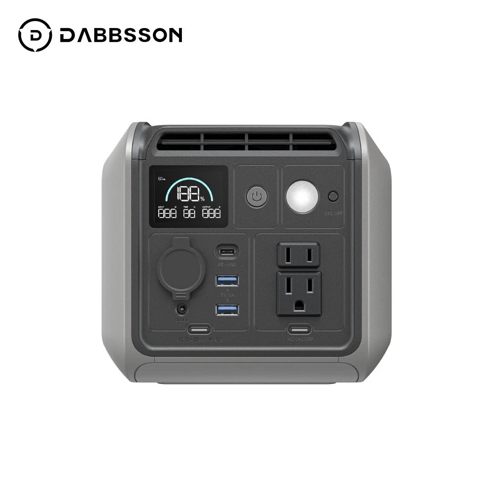 Dabbsson 300W 298Wh Portable Power Station Solar Generator for RV Trip Backup