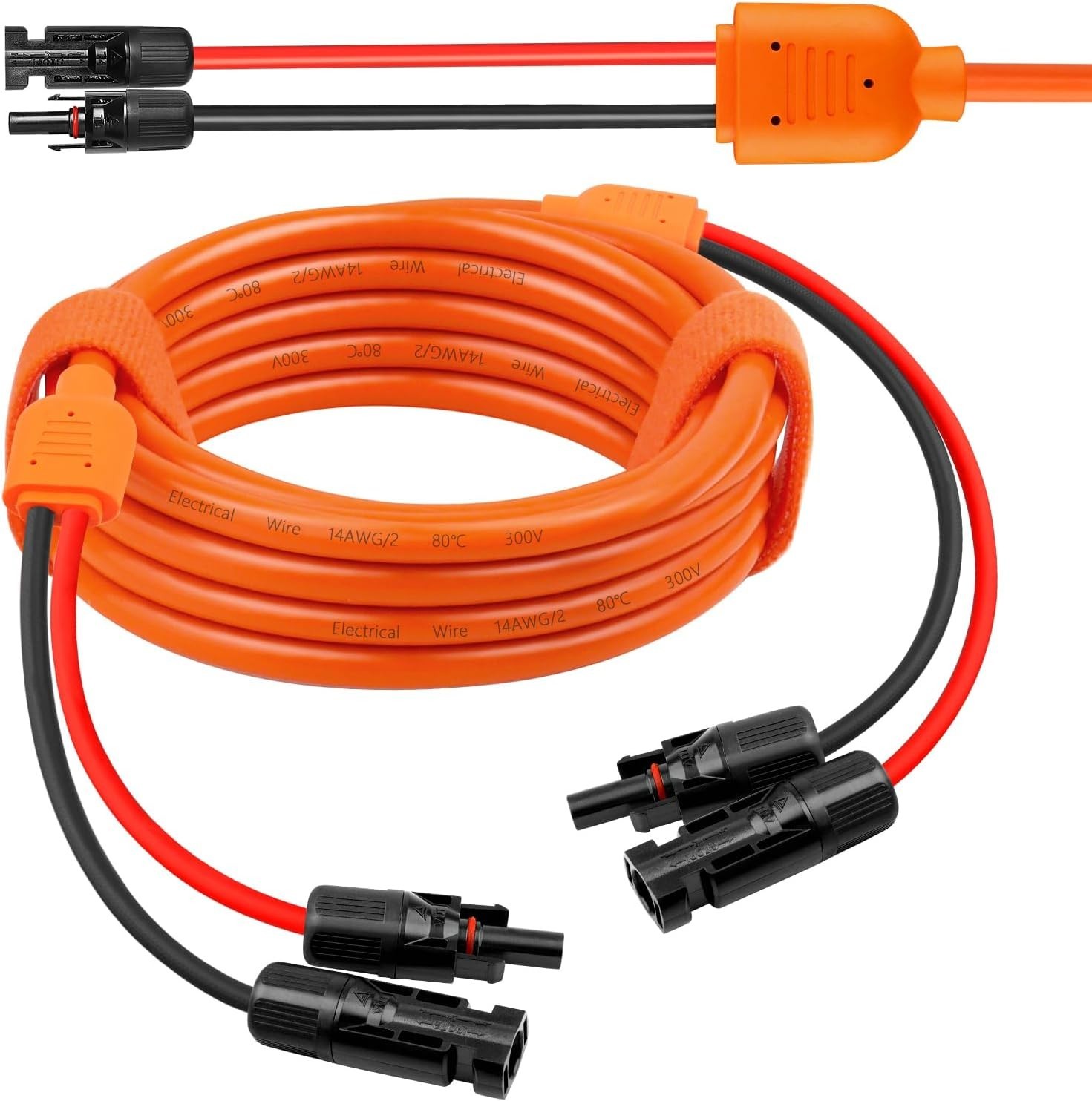 Solar Panel Extension Cable 10FT – 10AWG+14AWG Solar Wire with Female & Male …