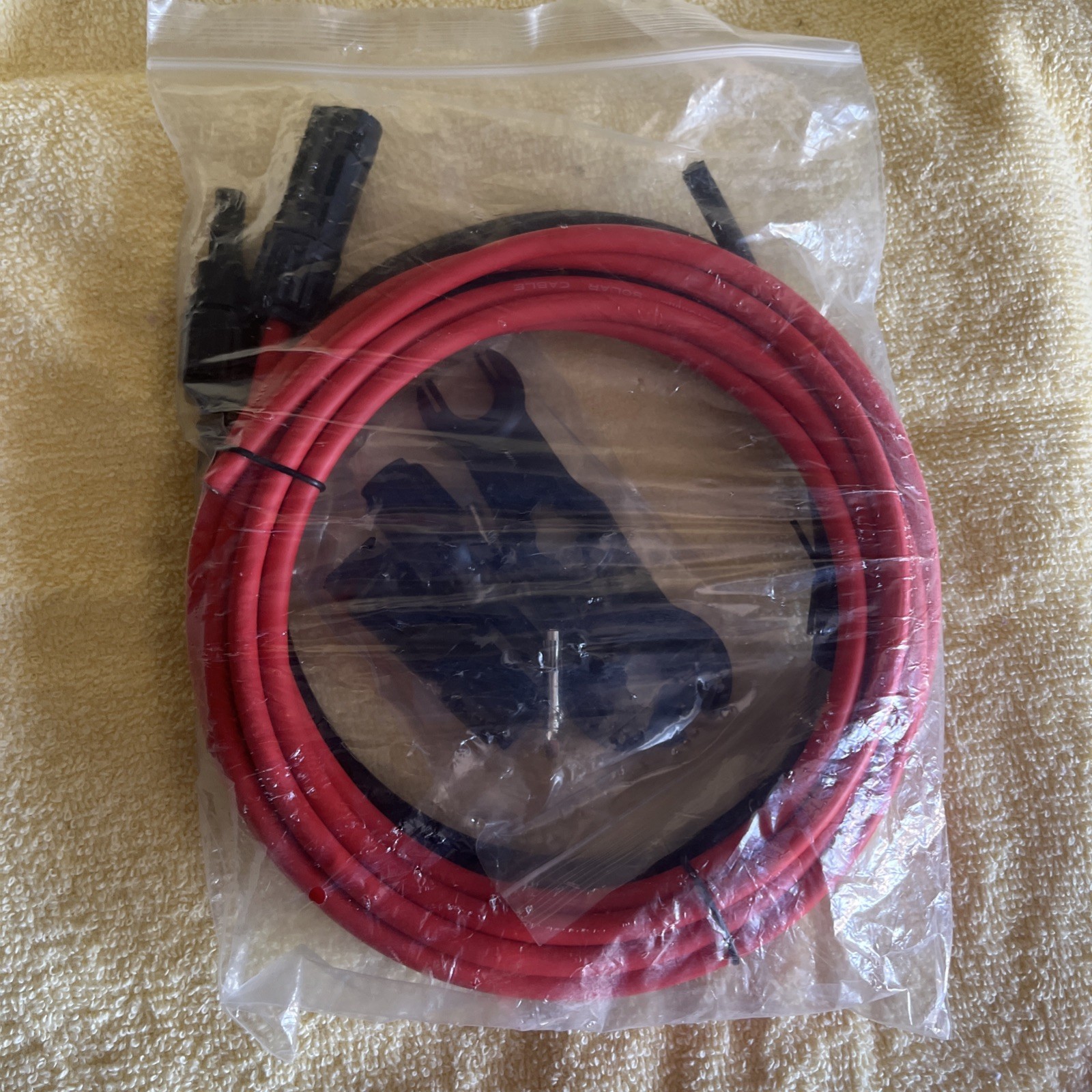10FT / 20FT / 30FT Wire 10AWG Solar Panel Extension Cable Connectors Black Red