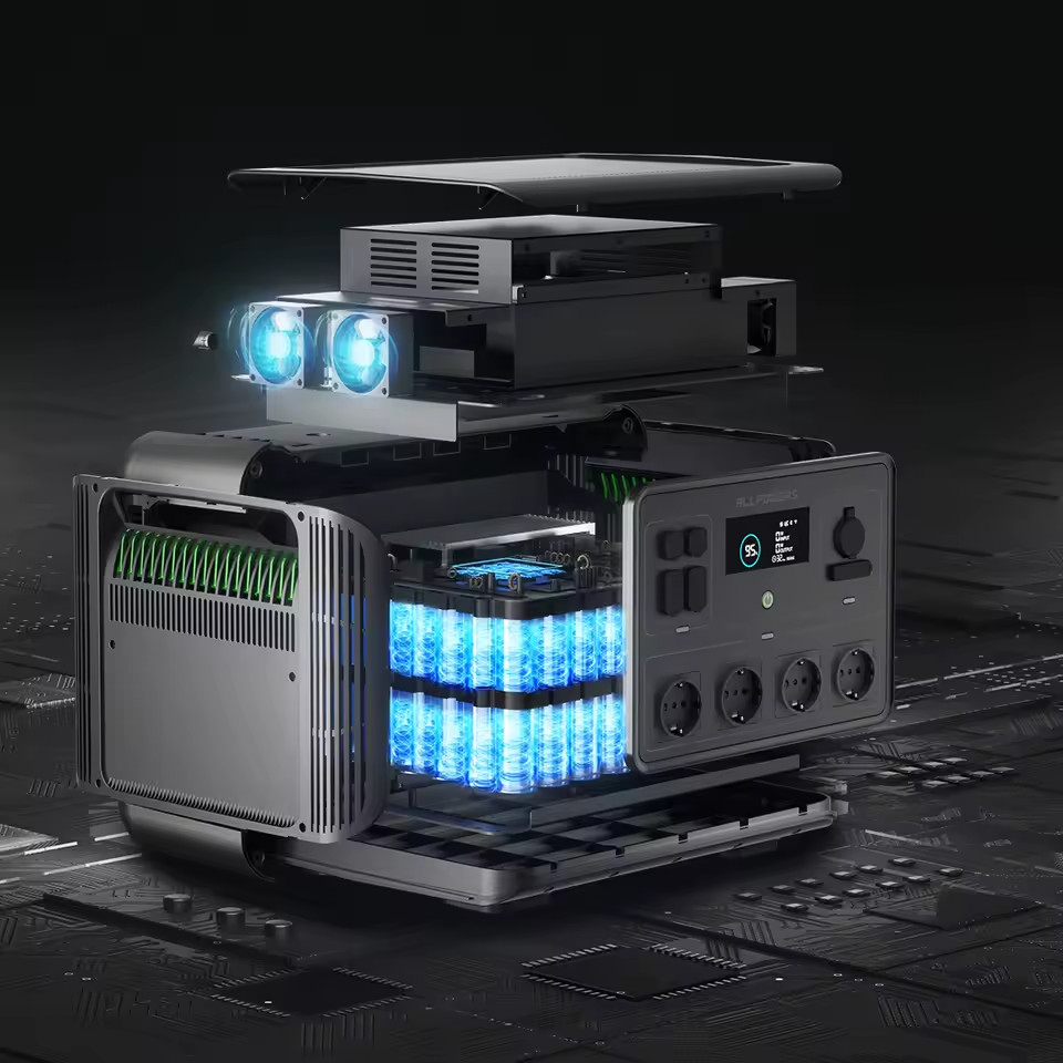 Portable Power Station 2500W 2016Wh Solar Generator LFP Battery Backup for Home