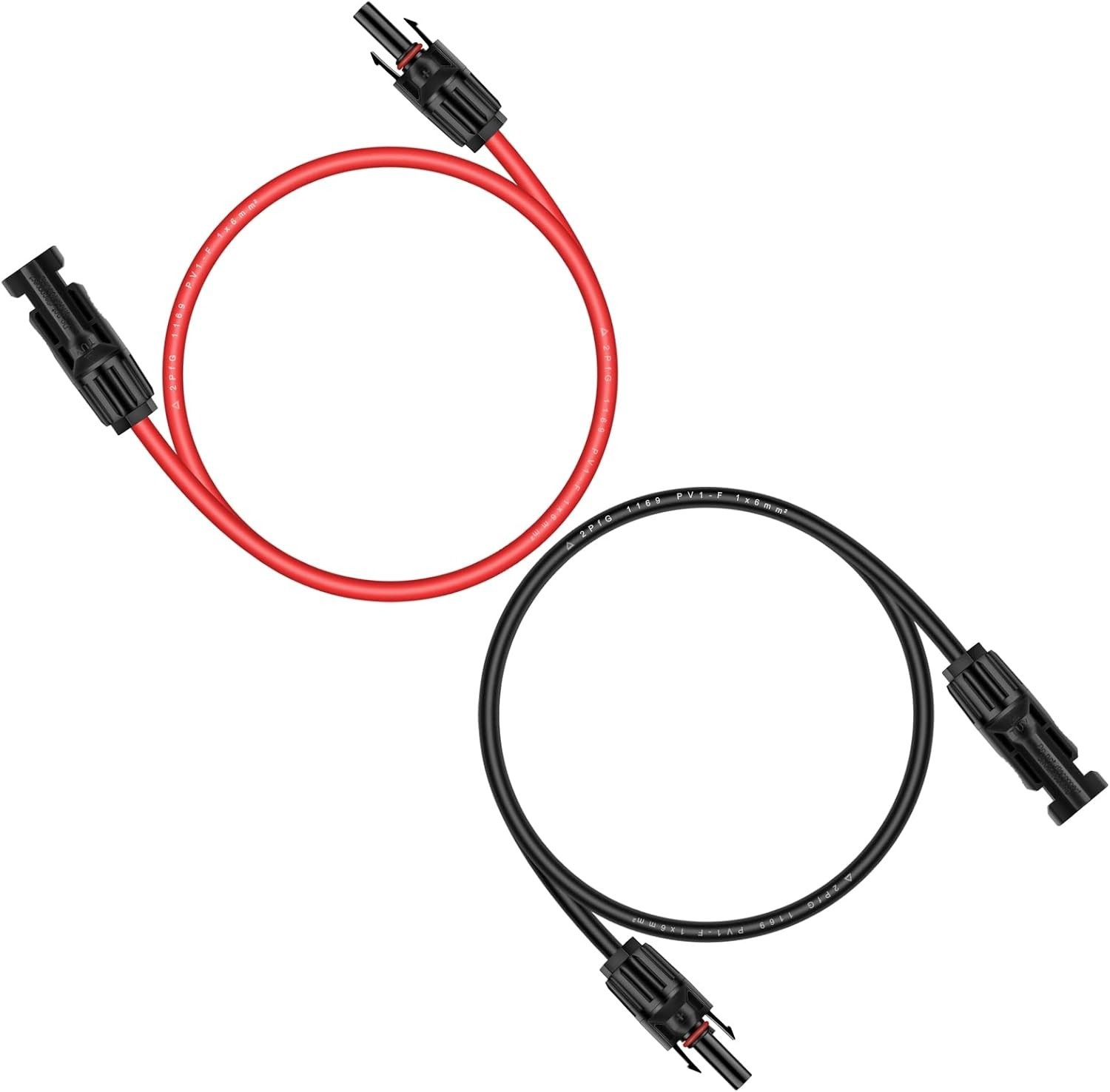 3 Feet 10AWG Solar Extension Cable with Solar Panel Female and Male Connector…