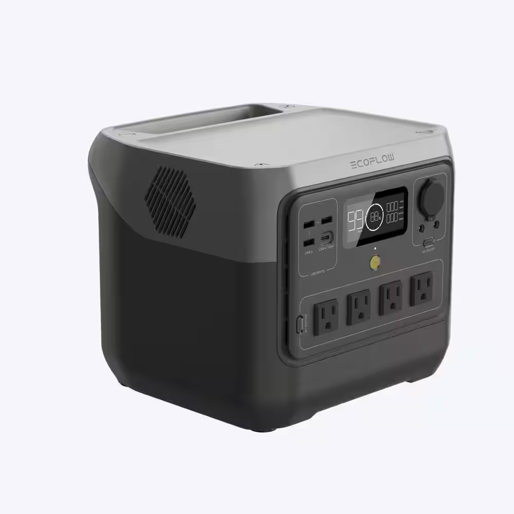 800W Output/1600W Peak Push-Button Start Battery Generator RIVER 2 Pro, LFP Batt
