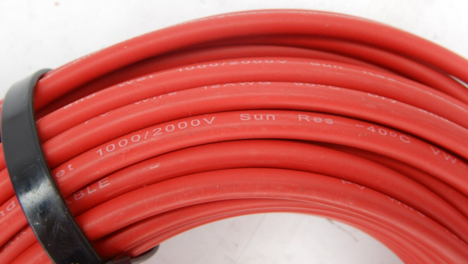 12AWG Solar Extension Cable 100ft Red Male to Female Solar Connector w/ Adapter