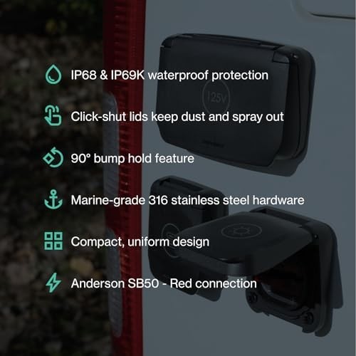 50A Anderson Solar Connection Kit – Ventura Series, Waterproof, Easy Install
