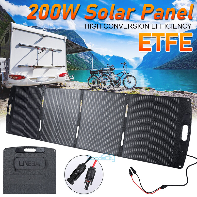 200W 400W Foldable Solar Panel ETFE Solar Charger for RV Camping Home,Easy Carry