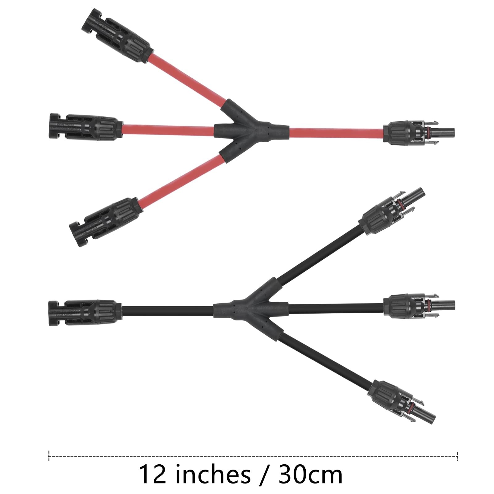 letivay 3 to 1 Solar Panel Connectors Y Branch Universal 10 AWG Solar Connect…