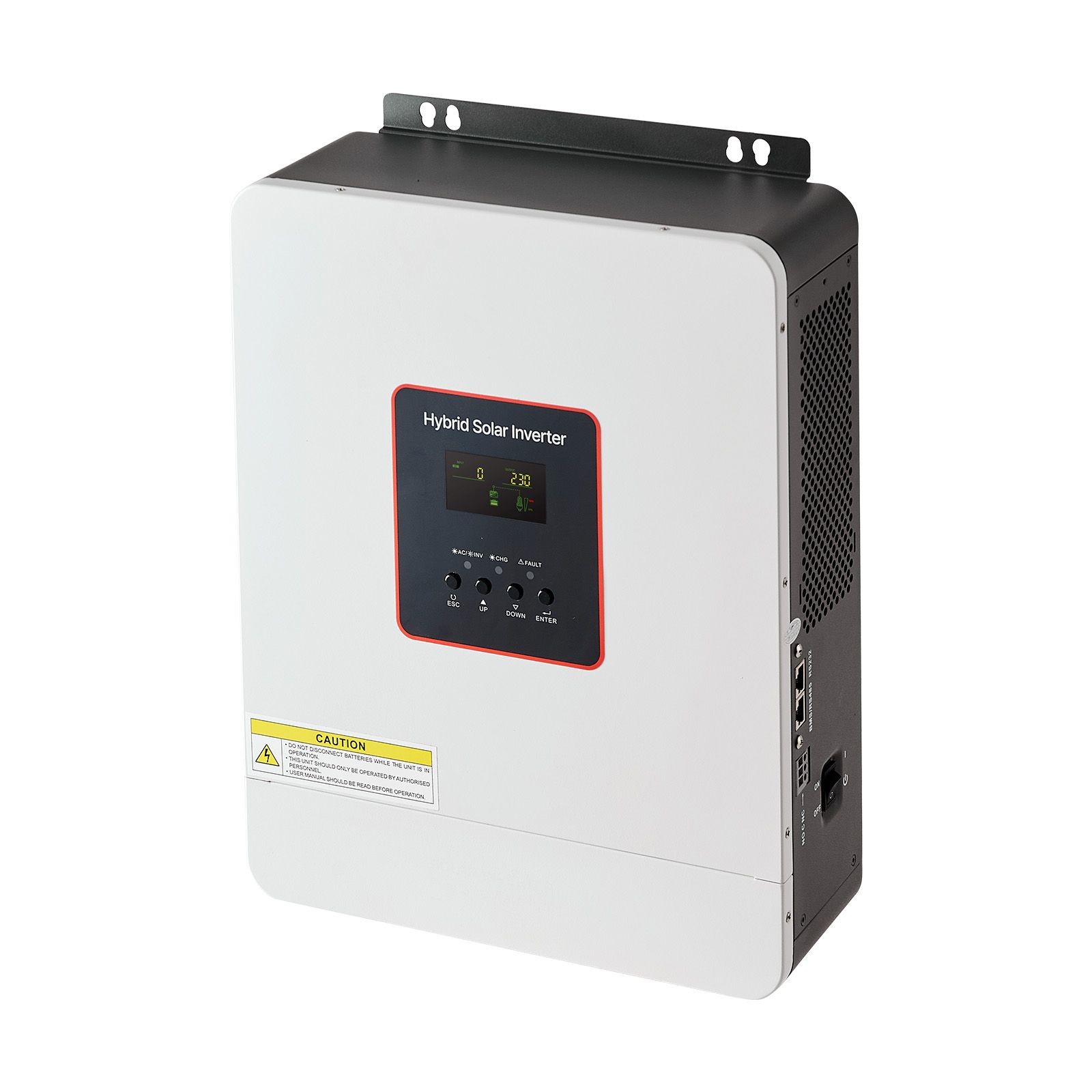 3000W Hybrid Solar Inverter, 24V to 230V AC, Pure Sine Wave with 80A MPPT