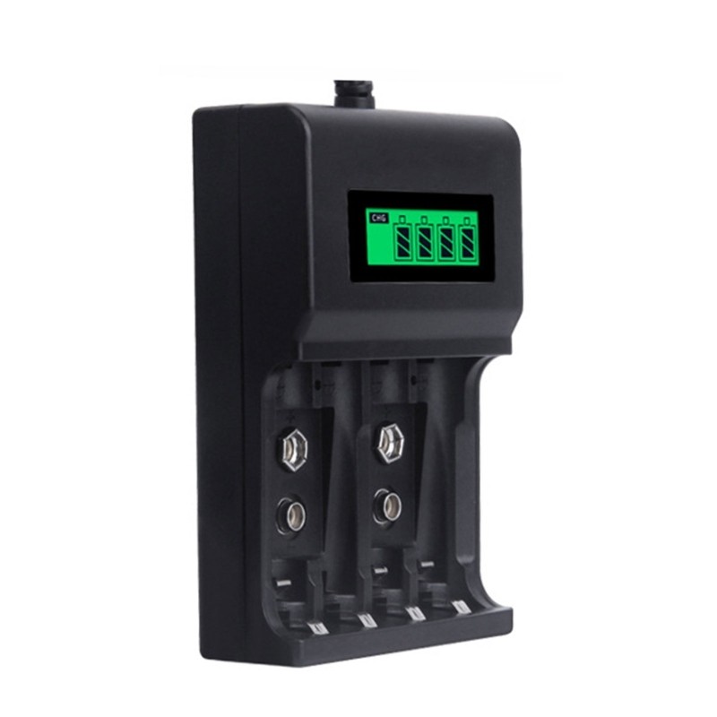 Travel Friendly 4Slot Charger for 2A/3A Rechargeable Batteries Power Supply