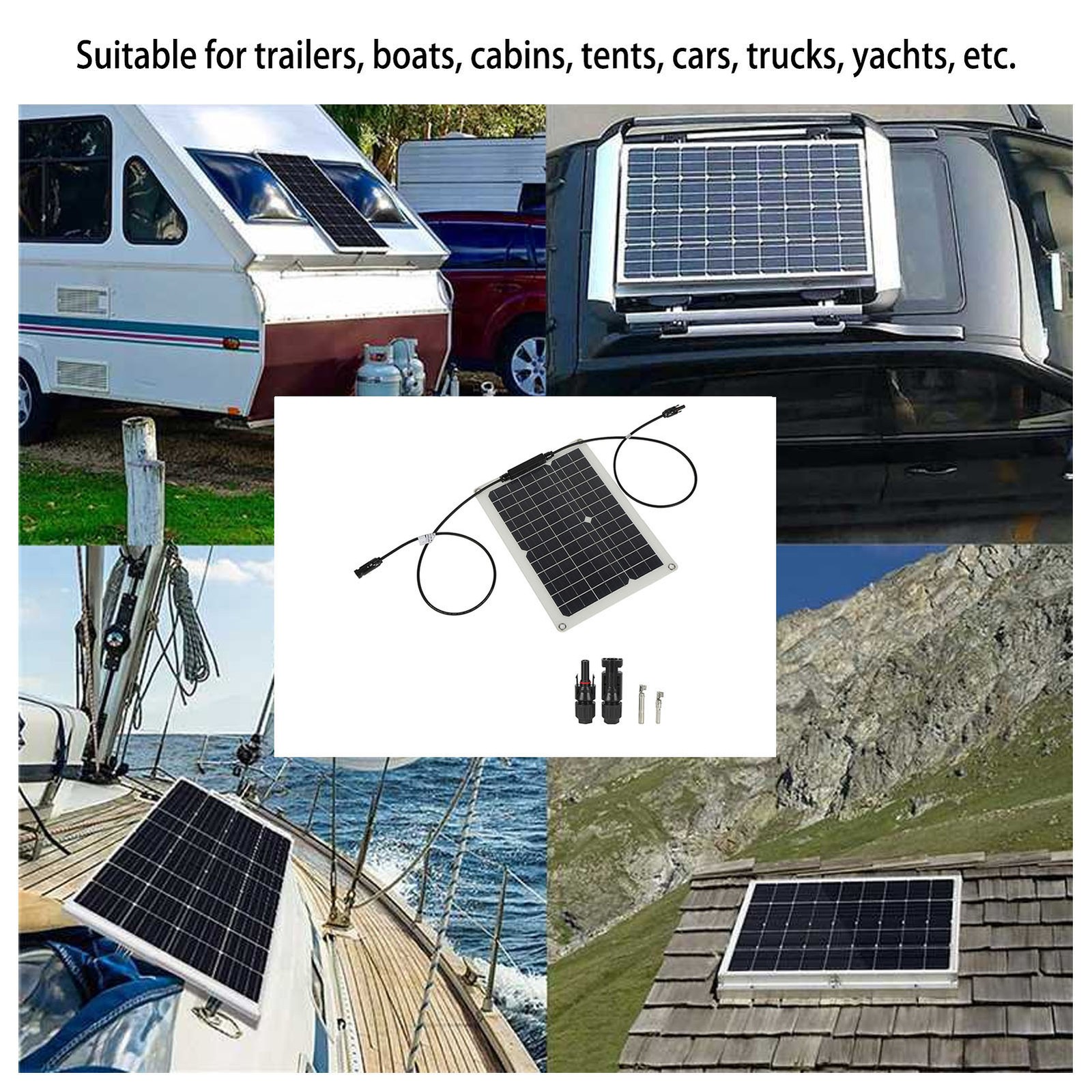 15W 18V Solar Cell Panel Monocrystalline Solar Panel Portable Solar Panel Kit