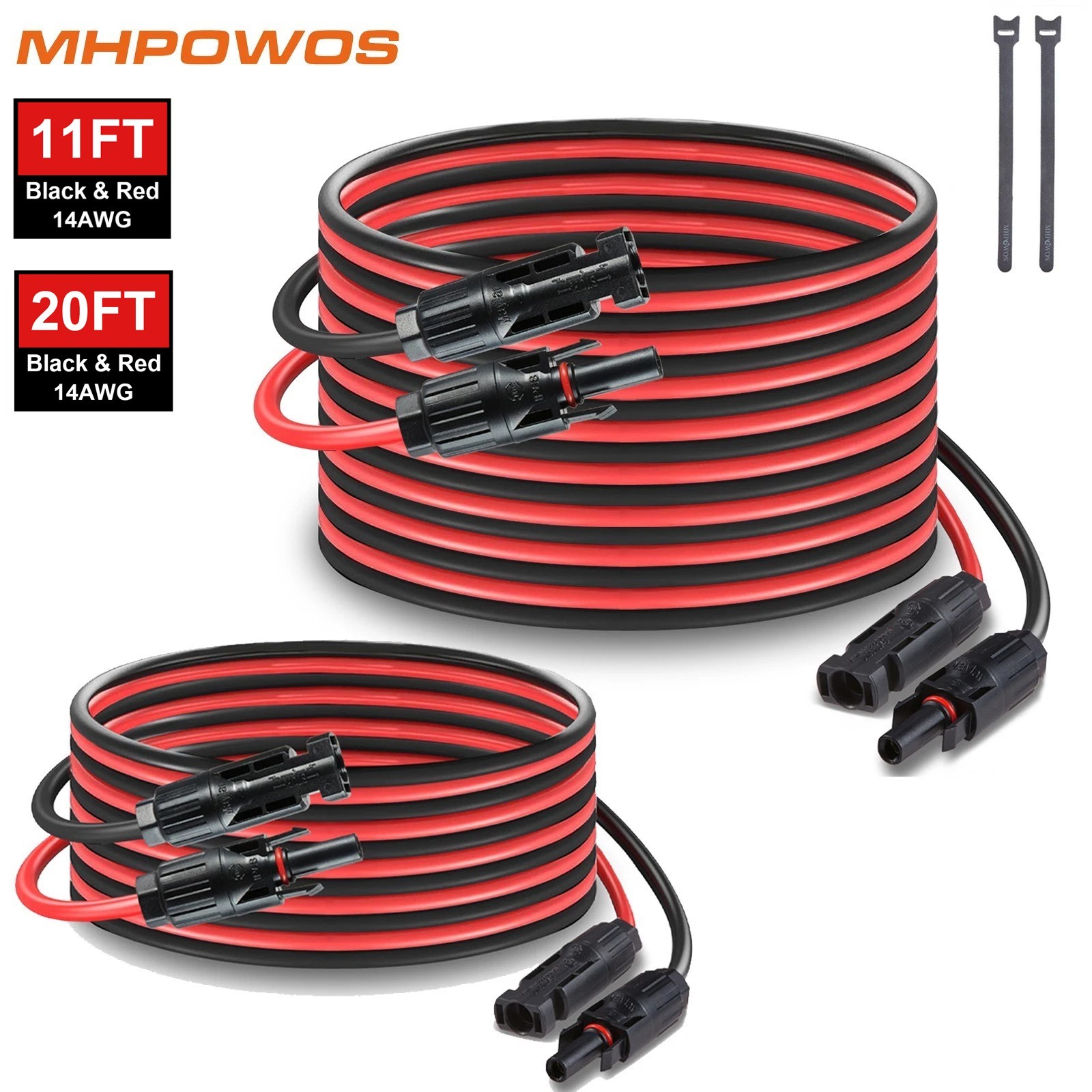 20ft solar panel Extension Cable 11ft 14AWG Solar to XT60 Connectors New 3 style