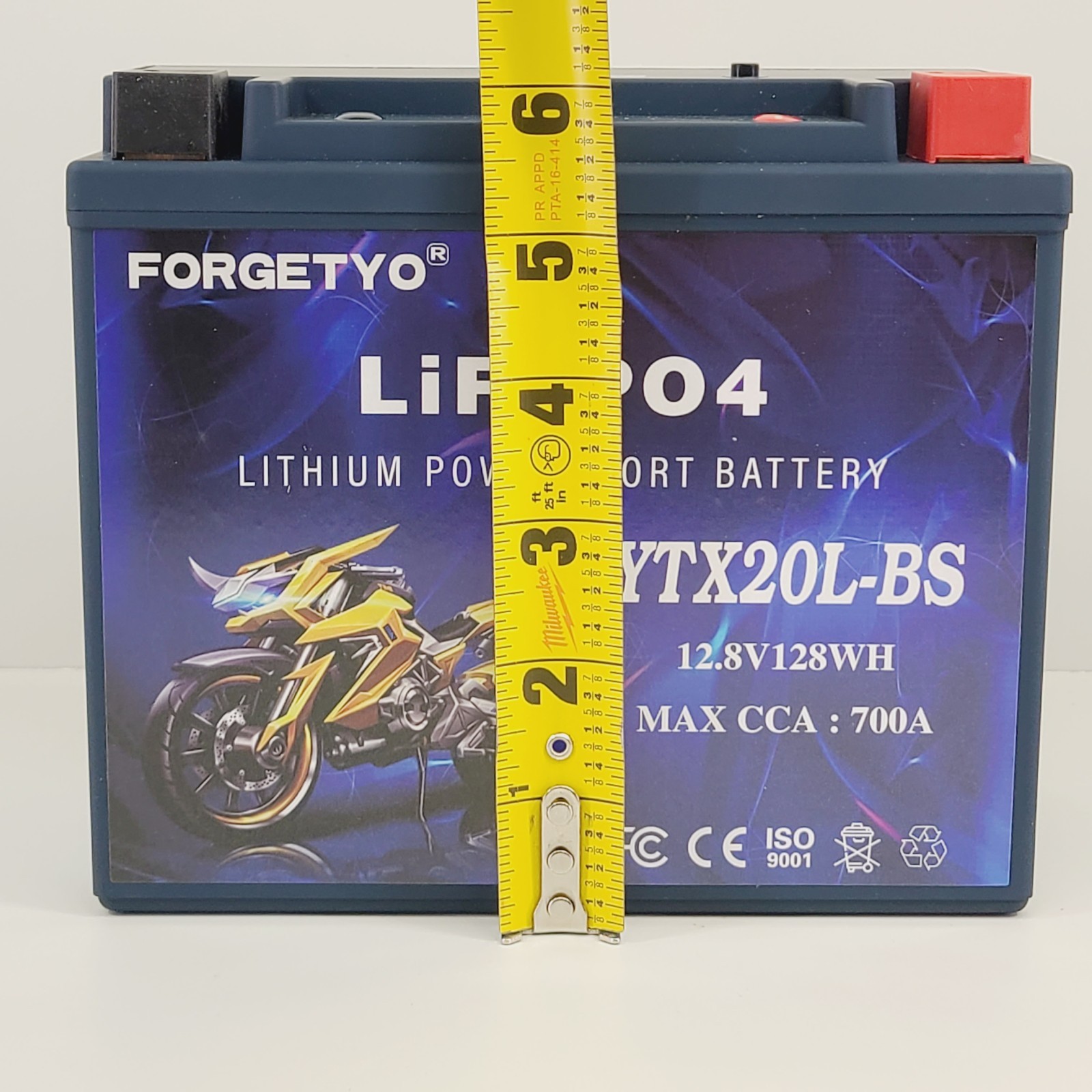 YTX20L-BS Motorcycle 10AH Lithium Battery Blue LiFePO4 700A ATV Jet Ski 10AH