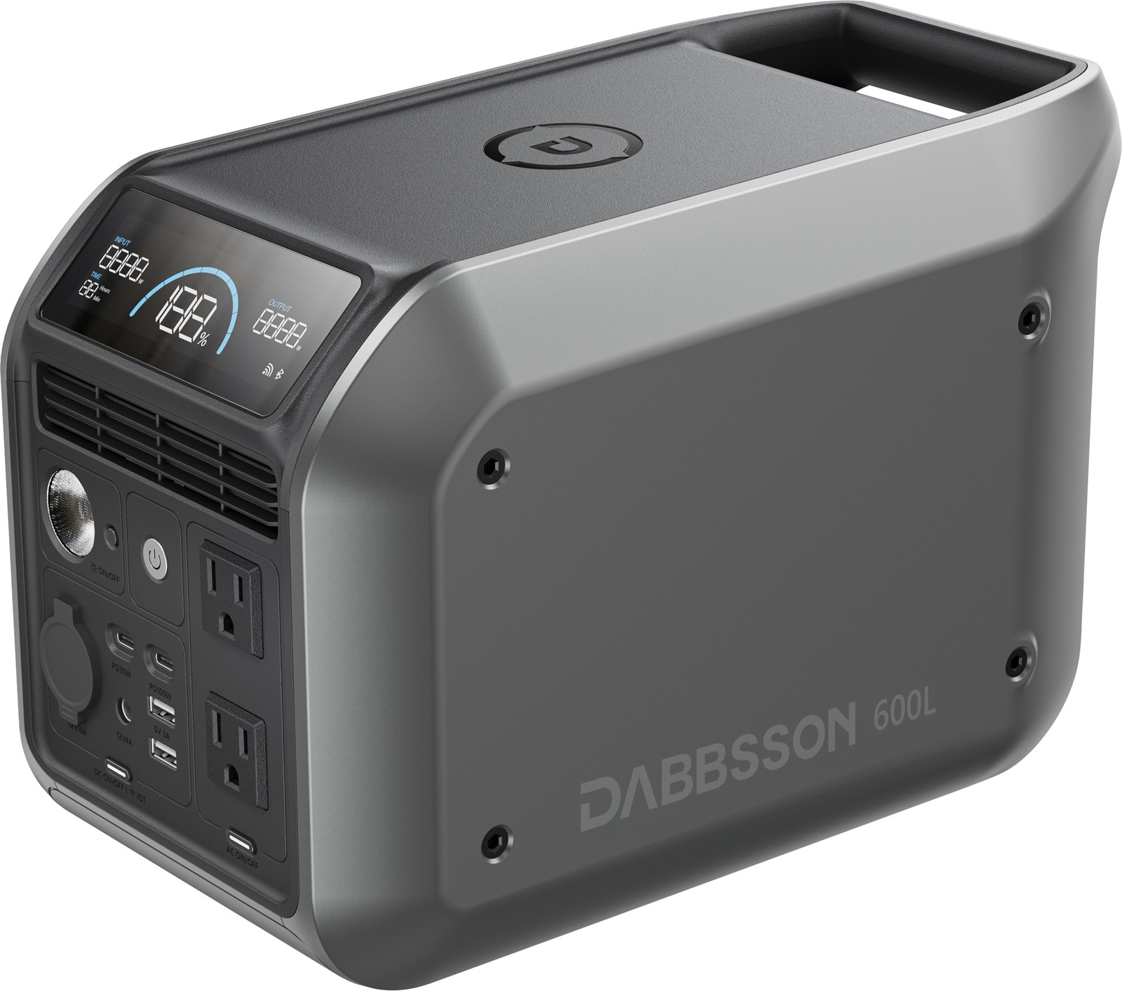 Dabbsson 600L Power Station 768Wh 600W Solar Generator +120W Solar Panel Camping