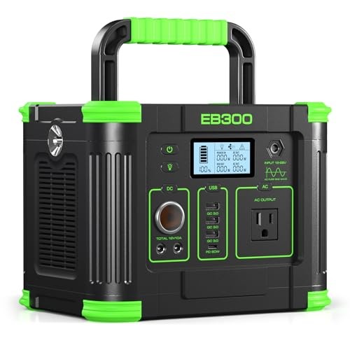 Portable Power Station 330W, 288.6Wh Solar Generator with 60W USB-C PD Grey