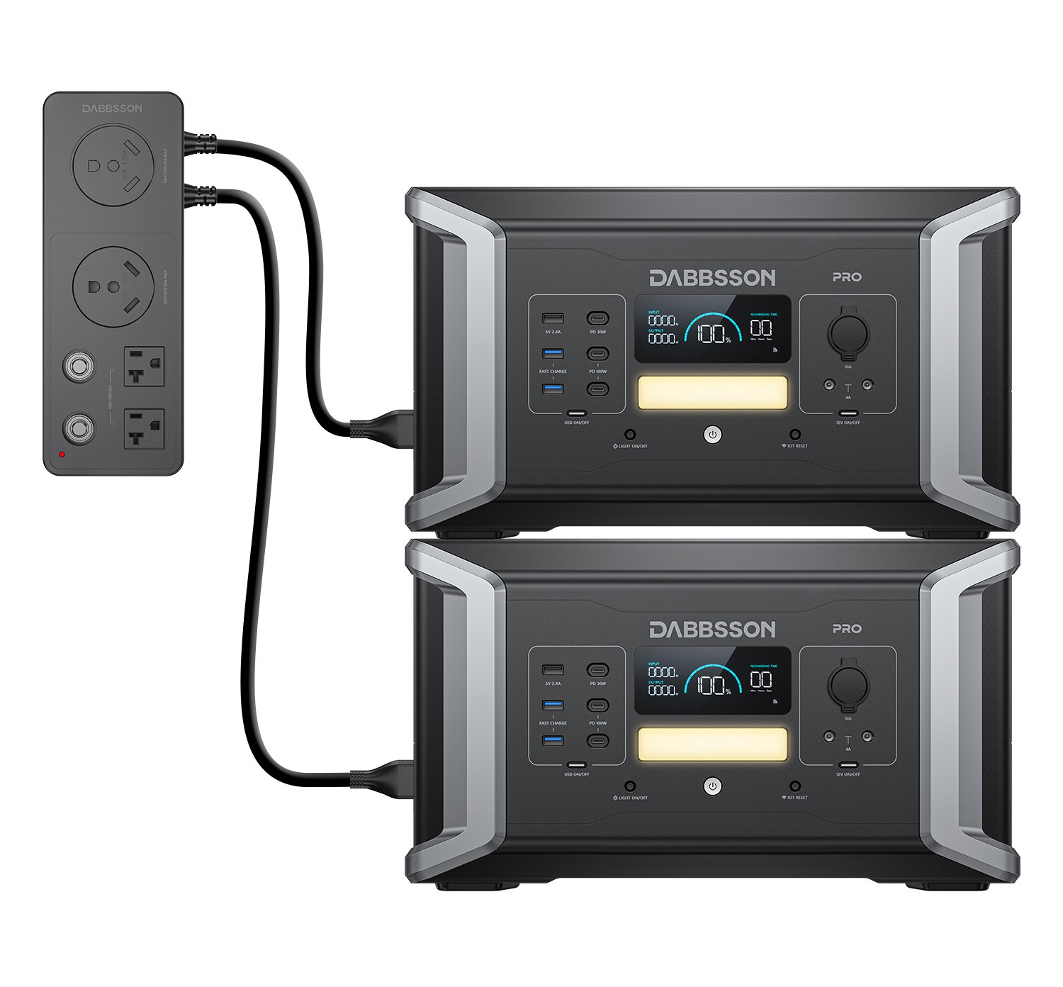Dabbsson 2048Wh 3600W Portable Power Station w/ Parallel Connector for Home Rvs