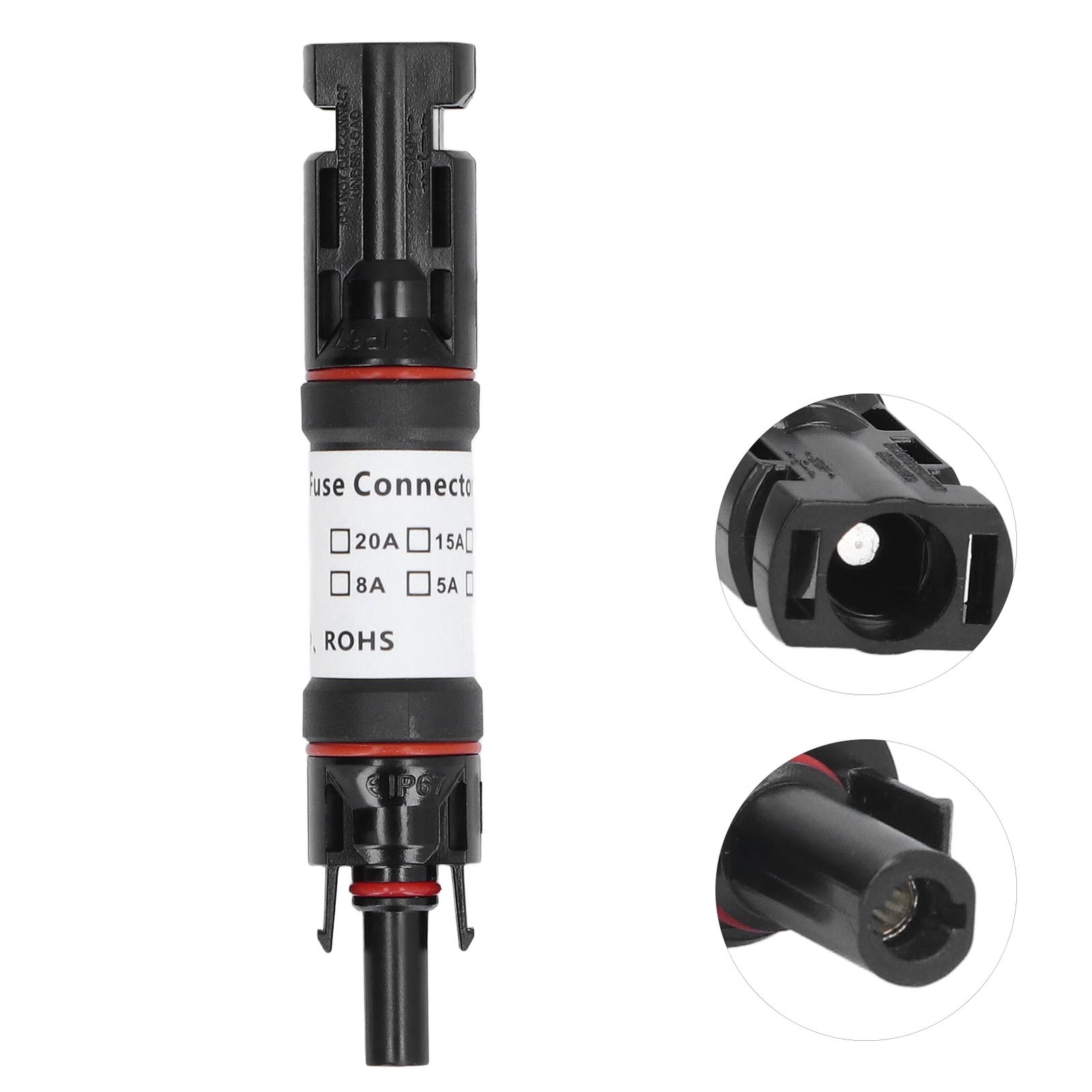 Solar PV Holder PPO Brass Connector With Self Locking System DC 1000V(15A )