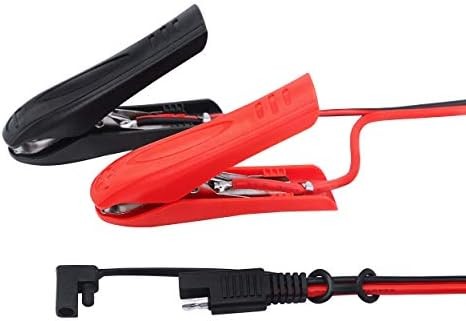 CERRXIAN 3.2FT 12V 14AWG Alligator Crocodile Clip to SAE Connector Quick Release