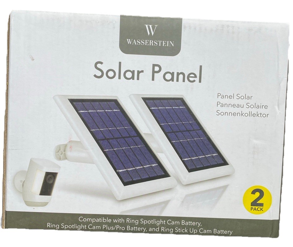 Wasserstein Ring Solar Panel 2 Pack for Spotlight Cam & Stick Up Cam Battery