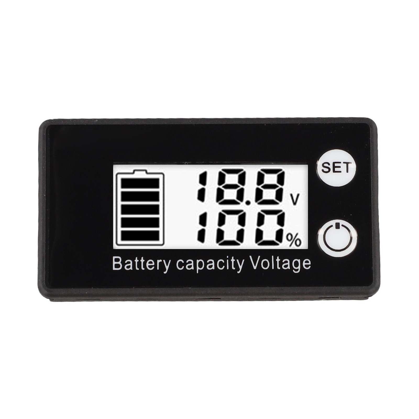 Battery Capacity Indicator LCD Screen Display Measurement Speed Twice Per Second