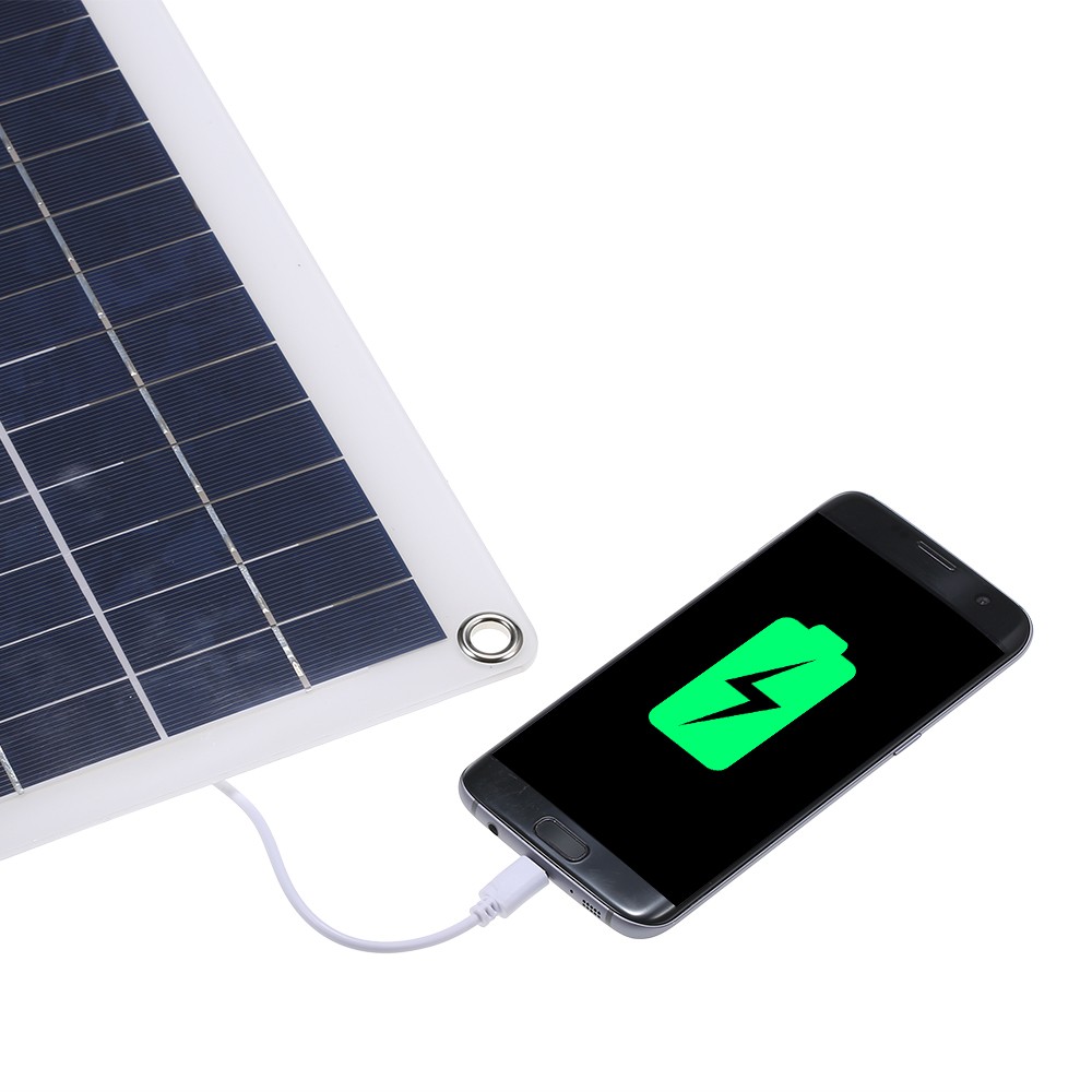 1-DC 5V/18V Dual Output 20W Solar Panel With 2 USB Ports & Car Charge IP65 WHHP